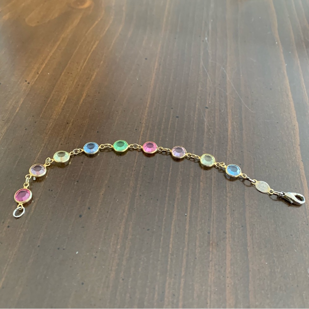 Vintage Austrian Crystal USA Bezel Set Bracelet